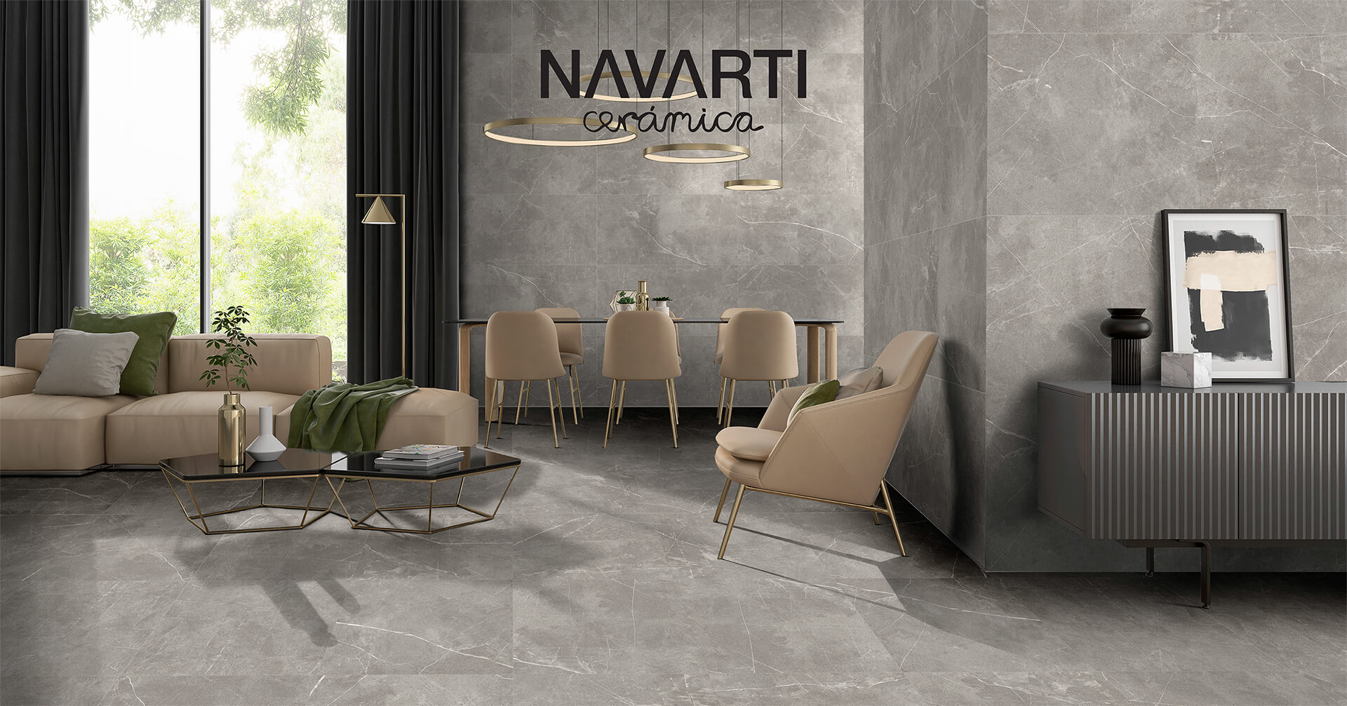 Placa ceramica STATUS GRIS 60X120 - Navarti